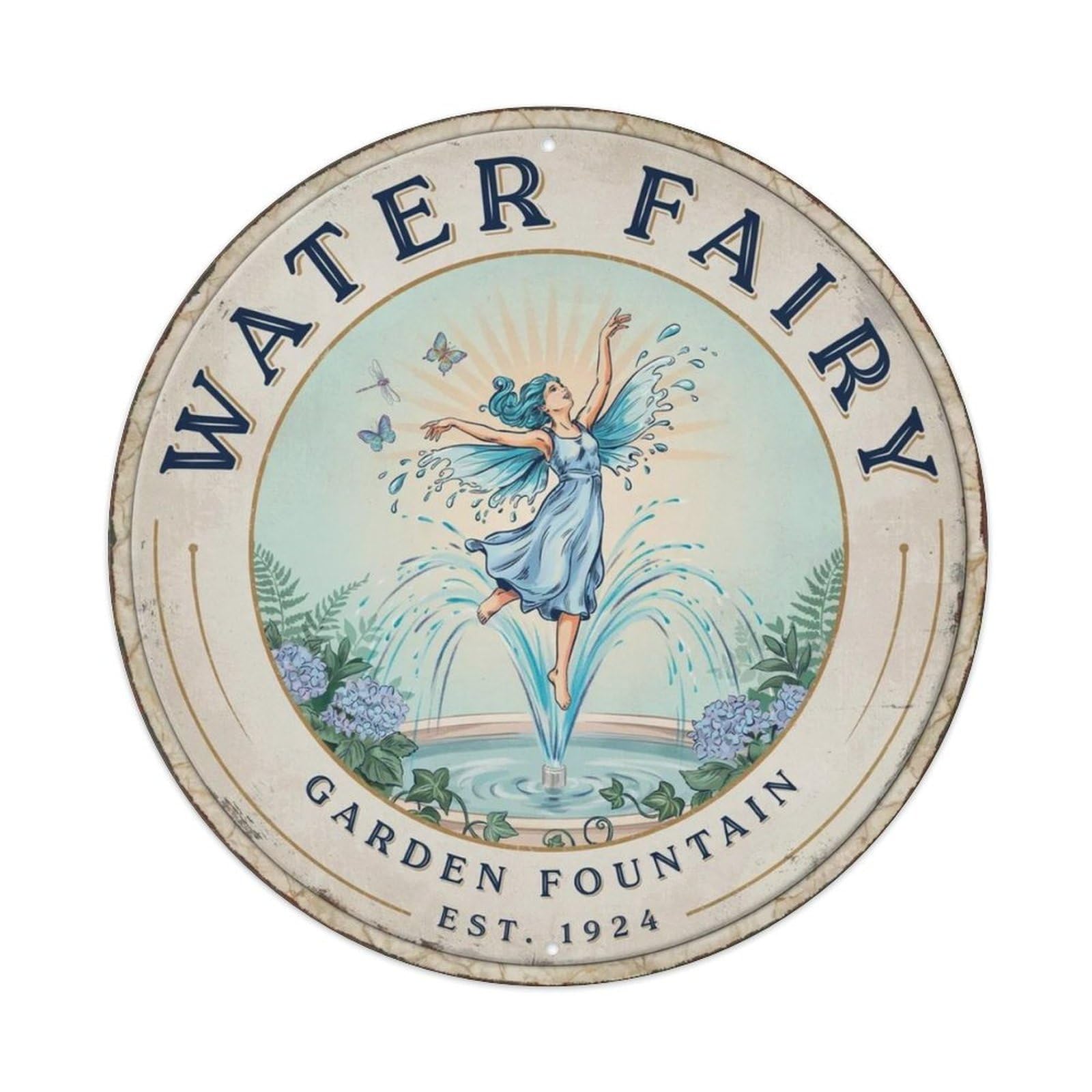 Morning Dew Fairy Metal Tin Sign Plaque
