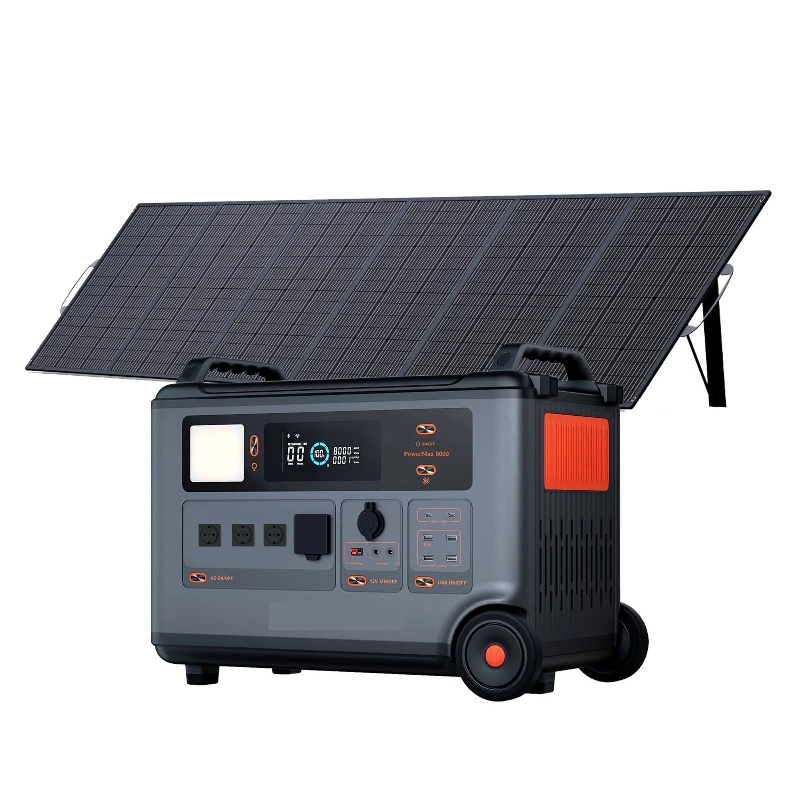 Wafohsr Oscal 6000+500W 6000W Portable Power Station 3600Wh Outdoor Generator With 1/2 Pc 200W 400W 500W Folable Solar Panels Optional For Home Rv Lightweight Portable(Oscal 6000+500W)