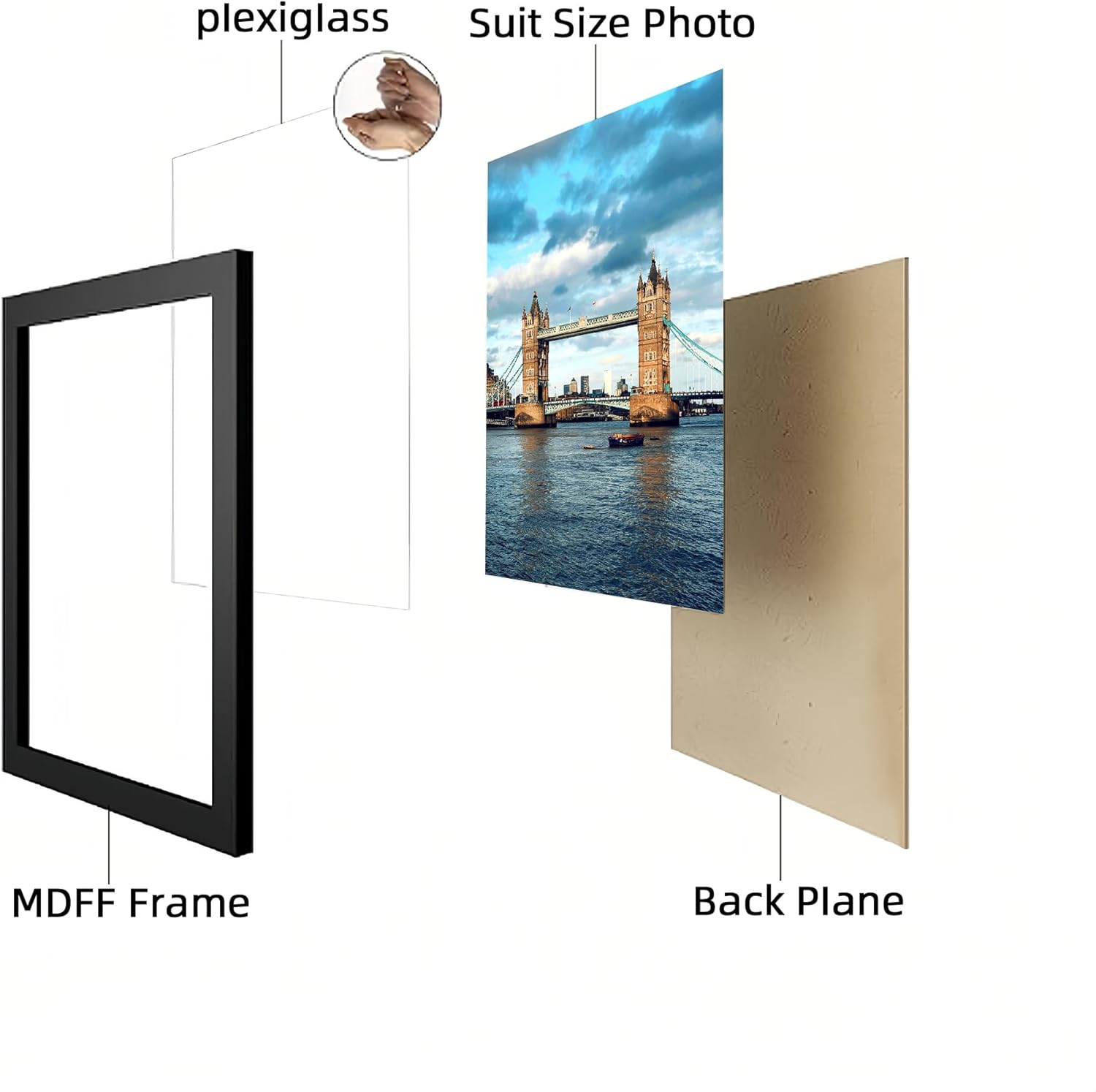 24x36 Poster Frame Picture Frames with Mat for Wall Hanging/Landscape and Portrait Photo Display