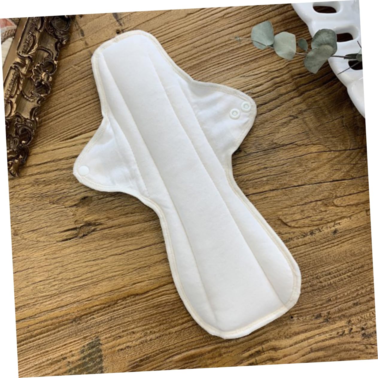 KOMBIUDA 3piezas Compresa Menstrual De Algodón Reutilizable Almohadilla Sanitaria Lavable Protección Contra Fugas Lateral Color Aleatorio