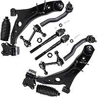 Vista 956 de Detroit Axle - Kit de suspensión frontal de 10 piezas para Dodge Avenger 2008-2014, Chrysler Sebring 2007-2010, 2 brazos de control inferiores, 2