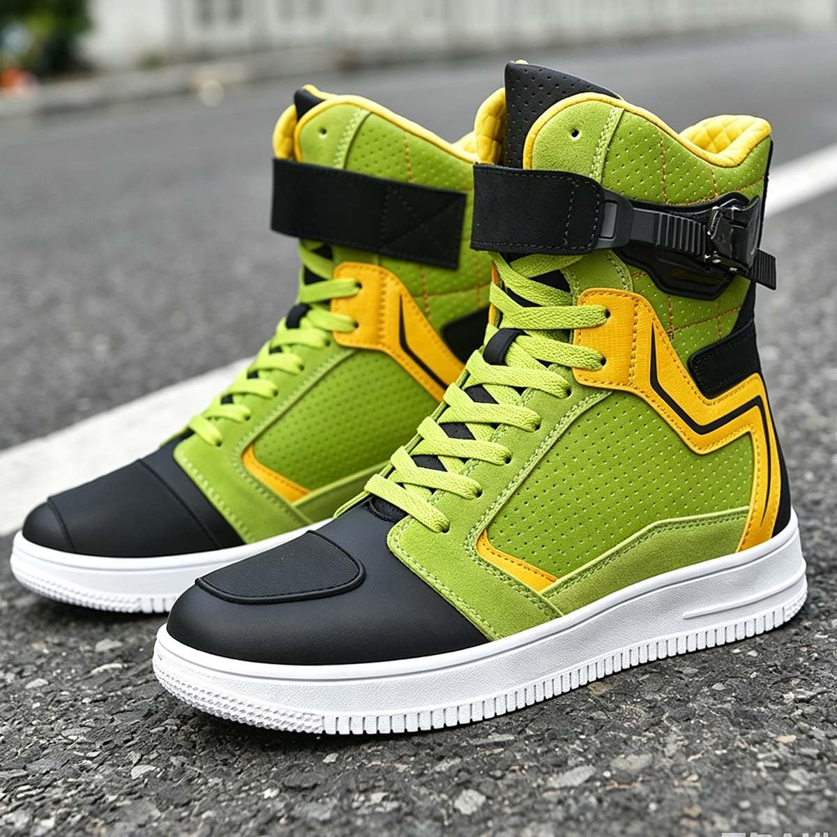 Scarpe Moto Uomo Stivali da Moto in Pelle Traspirante | Protezioni Rinforzate, Supporto della Caviglia, Suola Antiscivolo, sportivi, Città Corsa Strada