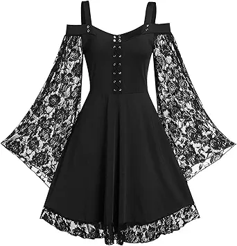 OIOLOYJM Witch Costume Women Sexy Plus Size Renaissance Vampire Gothic Halloween Costumes Woman 2025 Clothes Dresses
