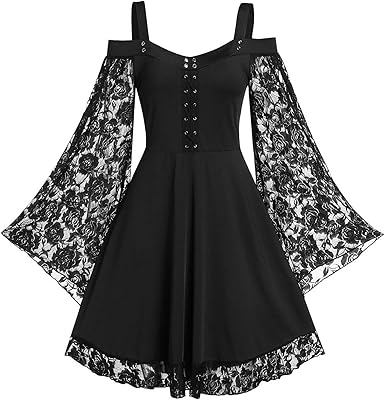 OIOLOYJM Witch Costume Women Sexy Plus Size Renaissance Vampire Gothic Halloween Costumes Woman 2025 Clothes Dresses
