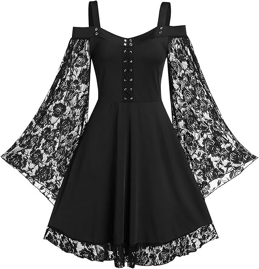 OIOLOYJM Witch Costume Women Sexy Plus Size Renaissance Vampire Gothic Halloween Costumes Woman 2025 Clothes Dresses
