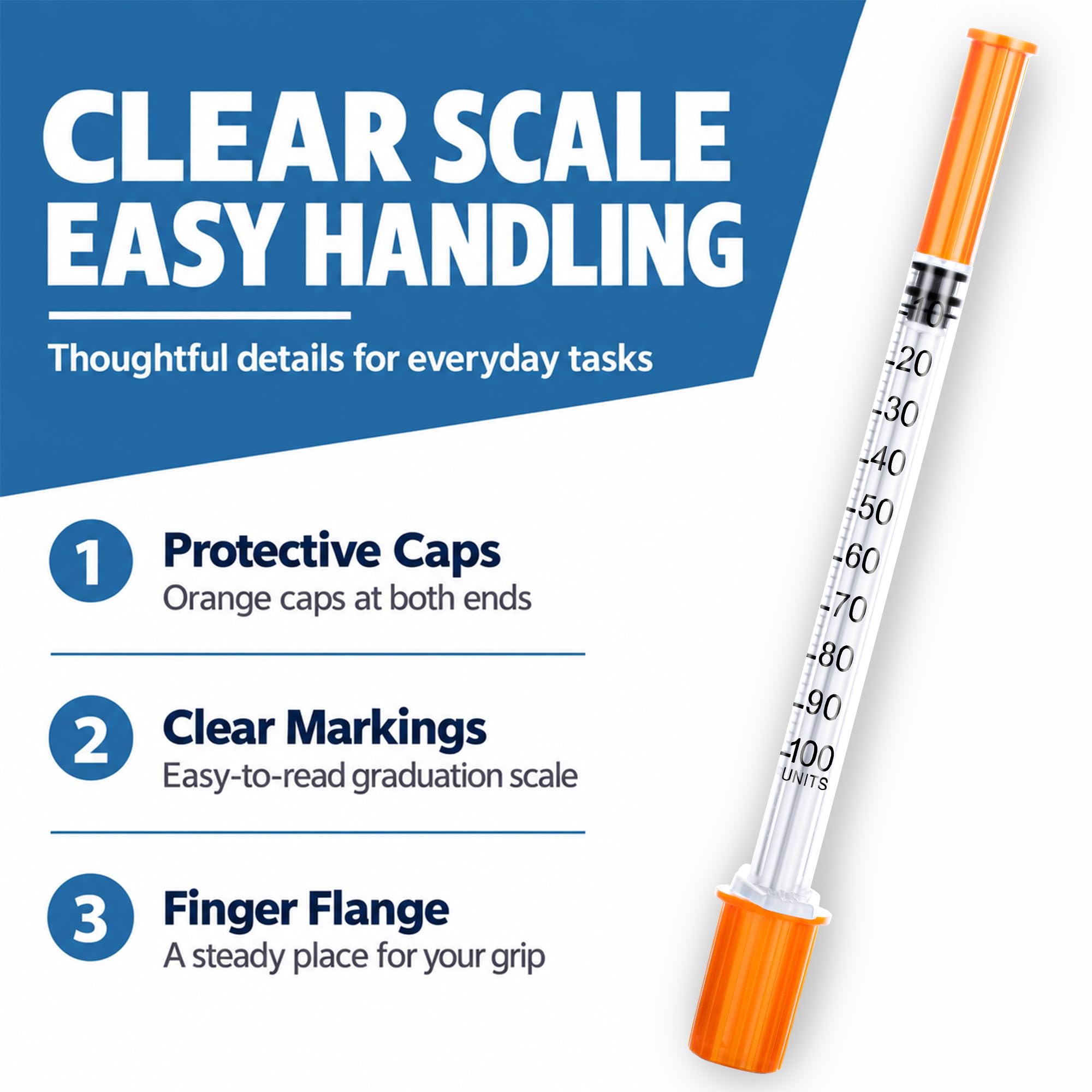 29G 1cc 1/2" Syringe with Needle - Disposable Individual Package-100 Pack — Amazon image 2
