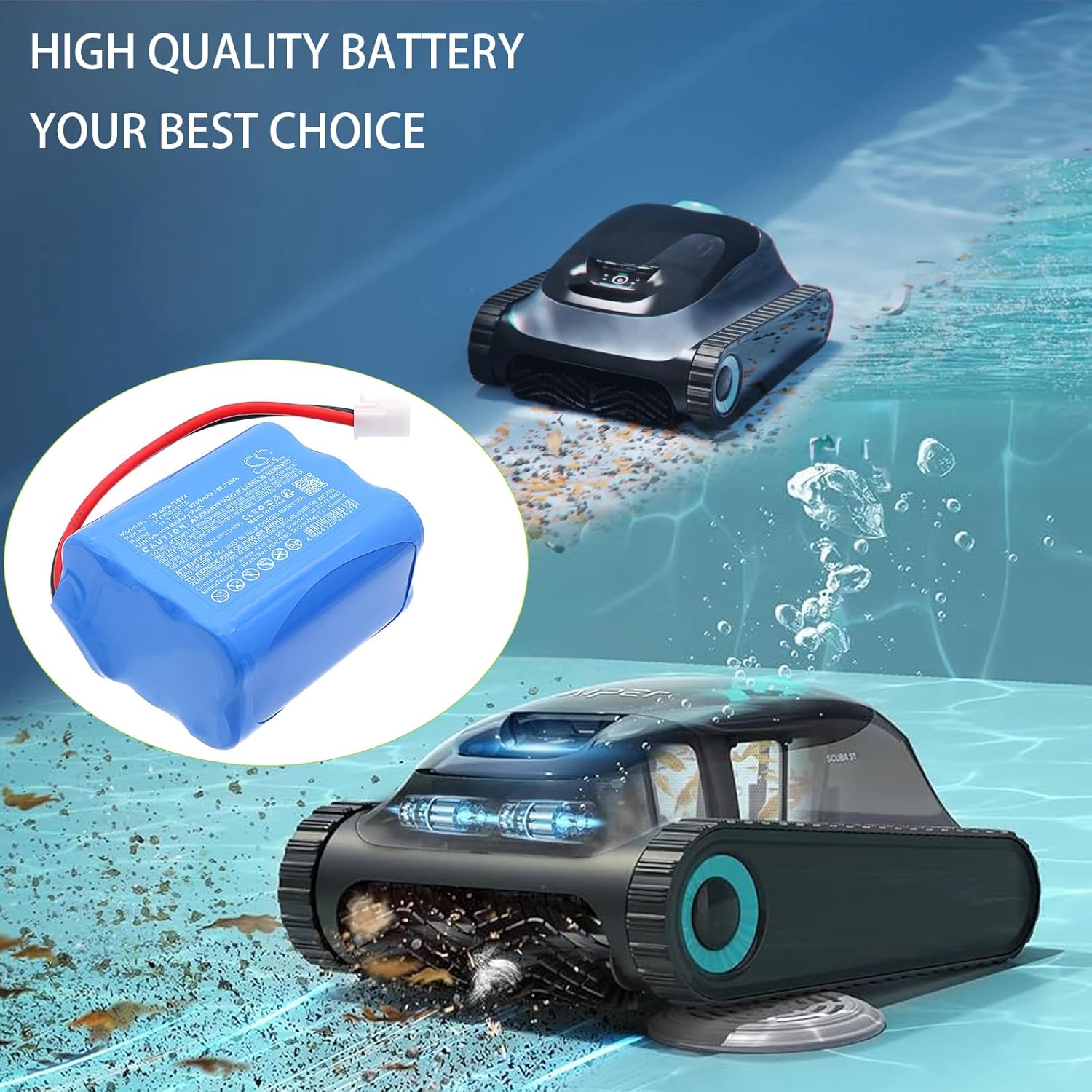 Cameron Sino 5200mAh Replacement Battery for Aiper SE Cordless Robotic Pool Cleaner, HYY0345175
