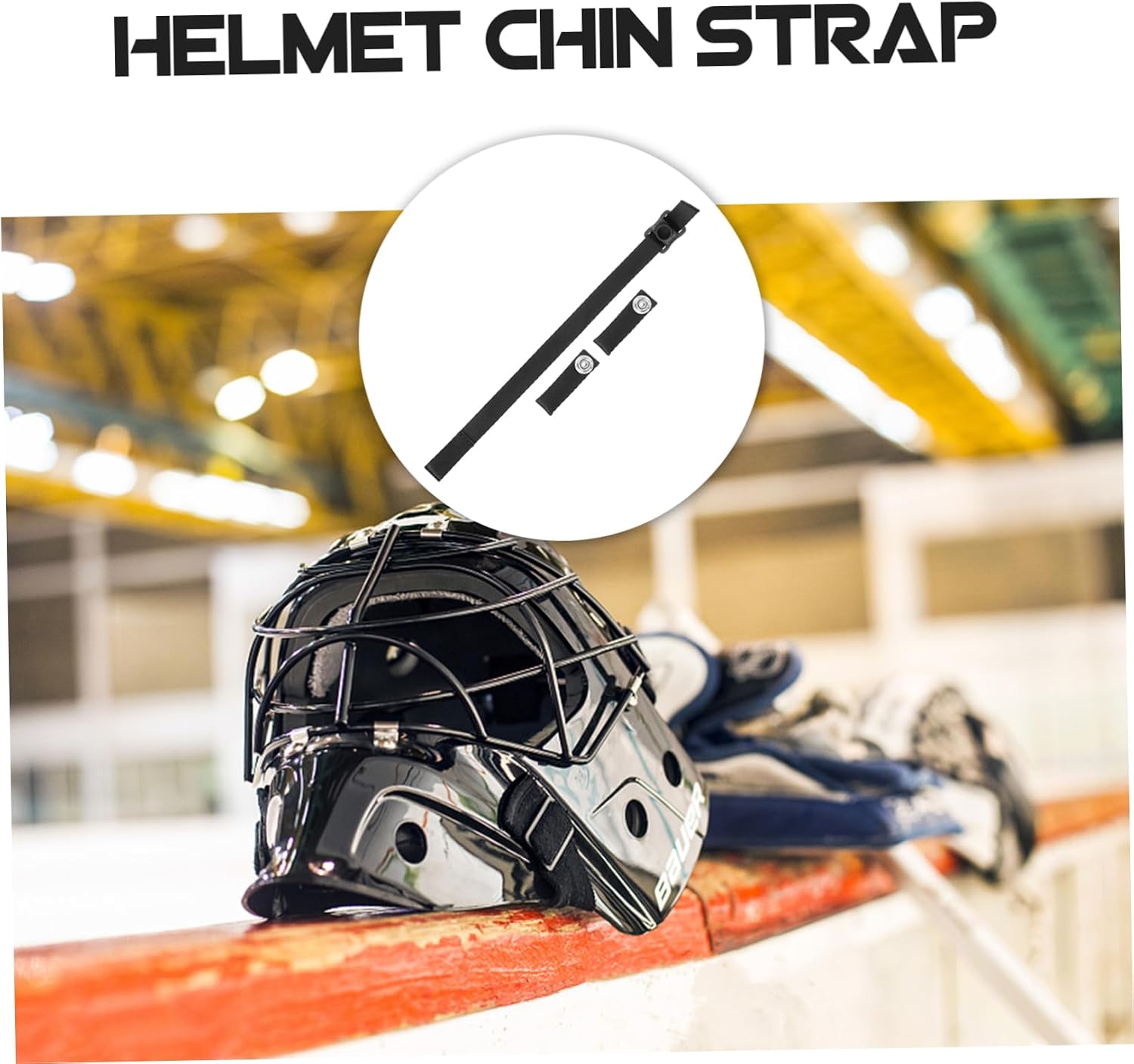 Generic 1set Hockey Helmet Chin Strap Replacement and Chin Strap for Hockey and Baseball Helmets Easy to Install Breathable Polyester Material Long