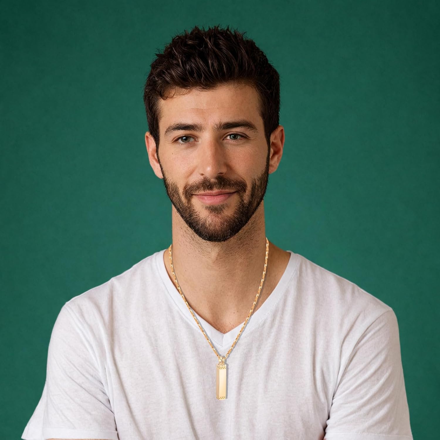 Urn Necklace for Men Women Cube Bar Cremation Jewelry for Ashes Keepsake Ashes Necklace Pendent with Keepsake Urn Memorial Ash Jewelry - Image 4