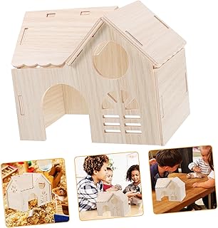 HEALEEP Casa Esconderijos De Cobaia Suprimentos Desgaste-Esconderijo Adorável Esconderijo Desgaste-Esconderijo Delicado Hamster Esconderijo Gaiola Hamster Esconderijo Brinquedo De Madeira