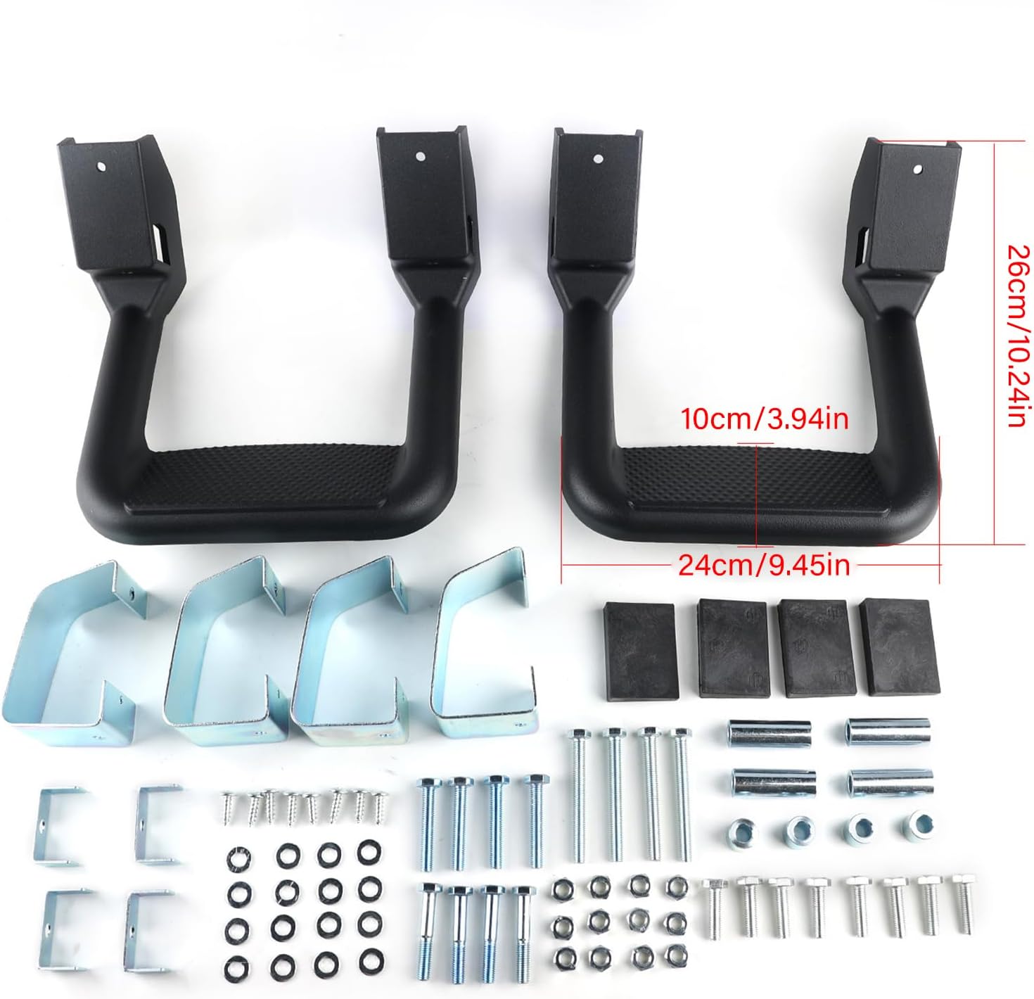 Universally Side Step Alloy Truck Running Boards 2Pcs Set with Antislip Surfaces Ergonomic Design Easy Installation Truck Pedals