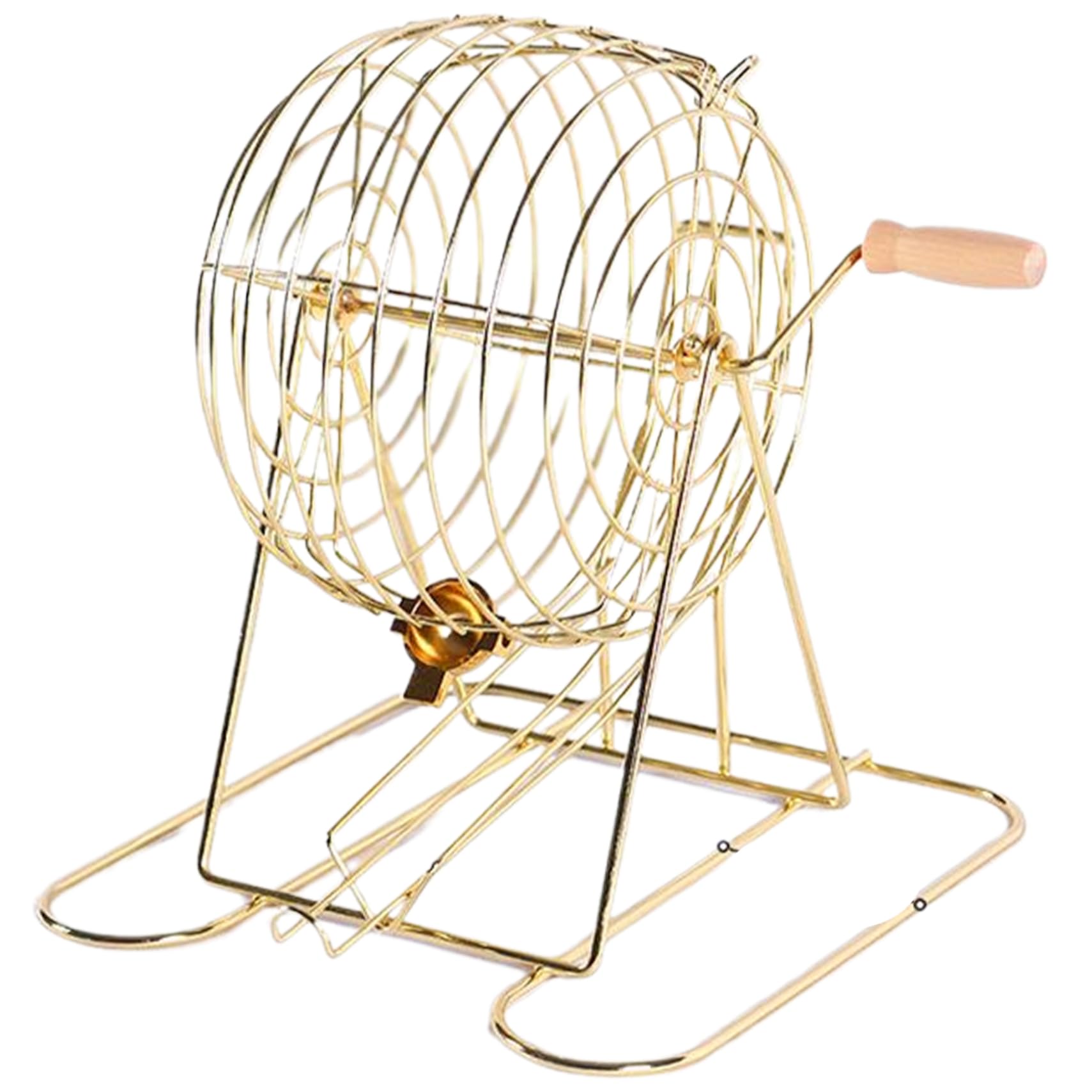 Bingo-Set handgekurbeltes Bingo-Spielset enthält 1 Cage & 50 Bälle Bingable Metal -Spiel mit Folie für Party, Jahresversammlung, Karneval