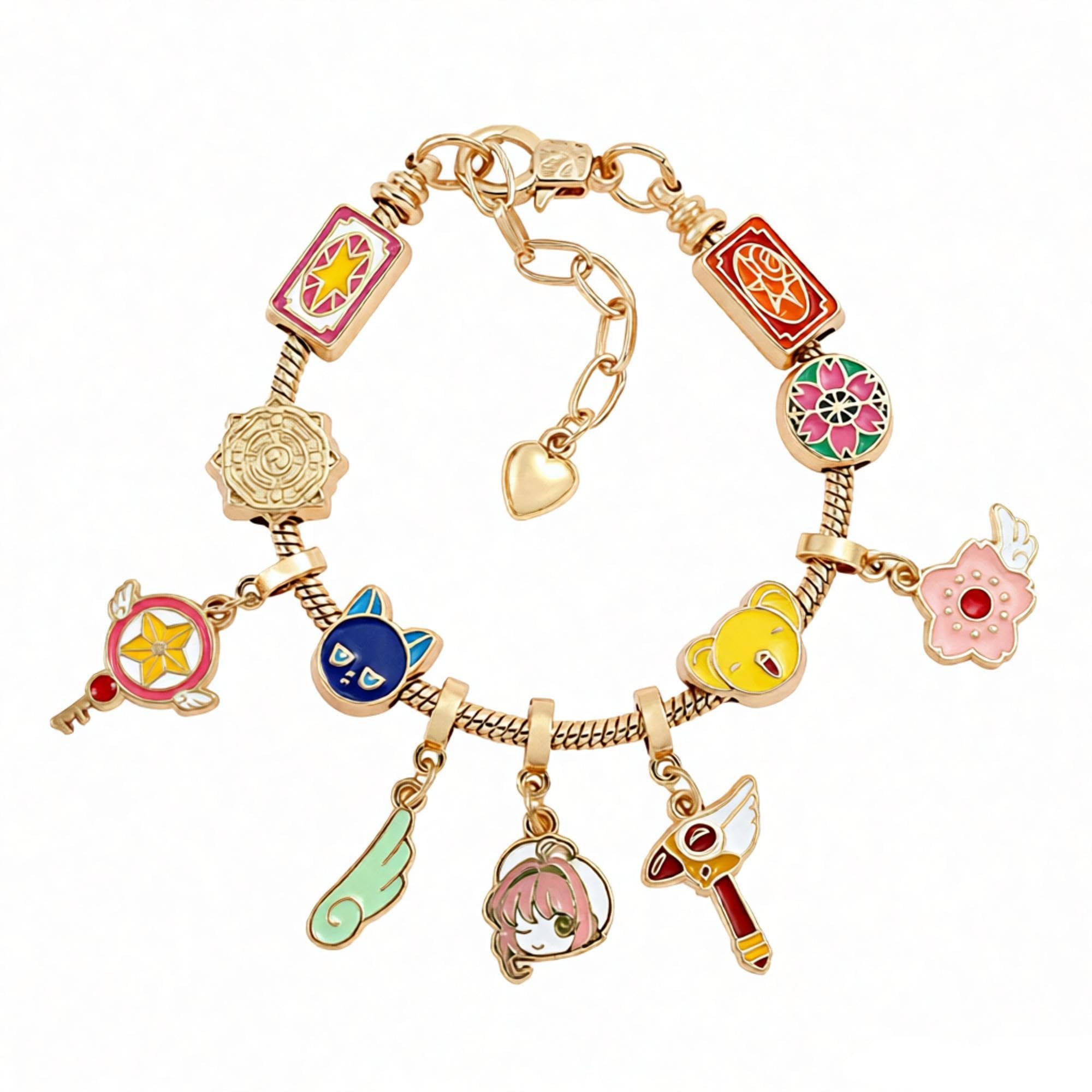 rongji jewelry Cartoon Anime Kitty Cat Bracelet, Cute Kawaii Metal Bracelet, Birthday Christmas Accessory Gift for Lady, Daughter, Granddaughter