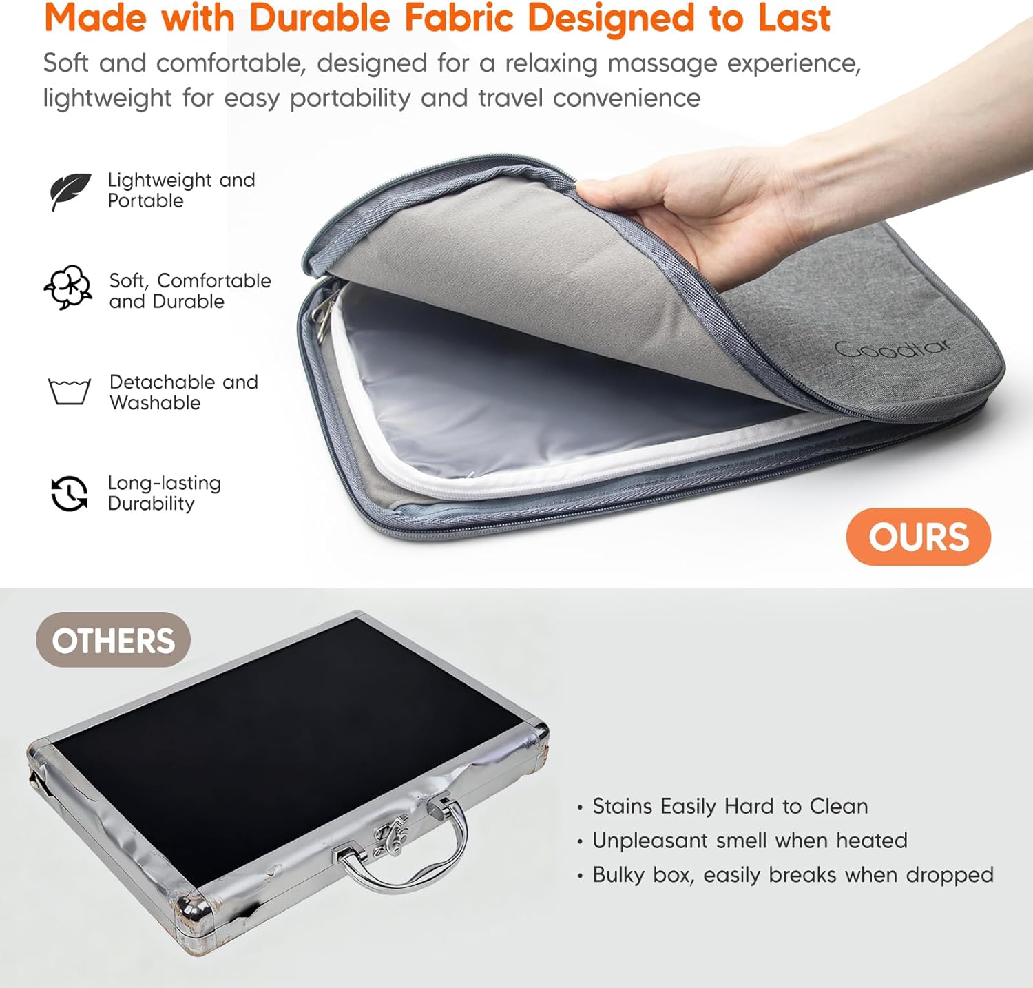Portable Hot Stone Massage Warmer - Digital Controller Rocks Heating Bag, Electric Massager and Heater for Home Spa Relax Muscles 110V (NO Stone) (Small Size)