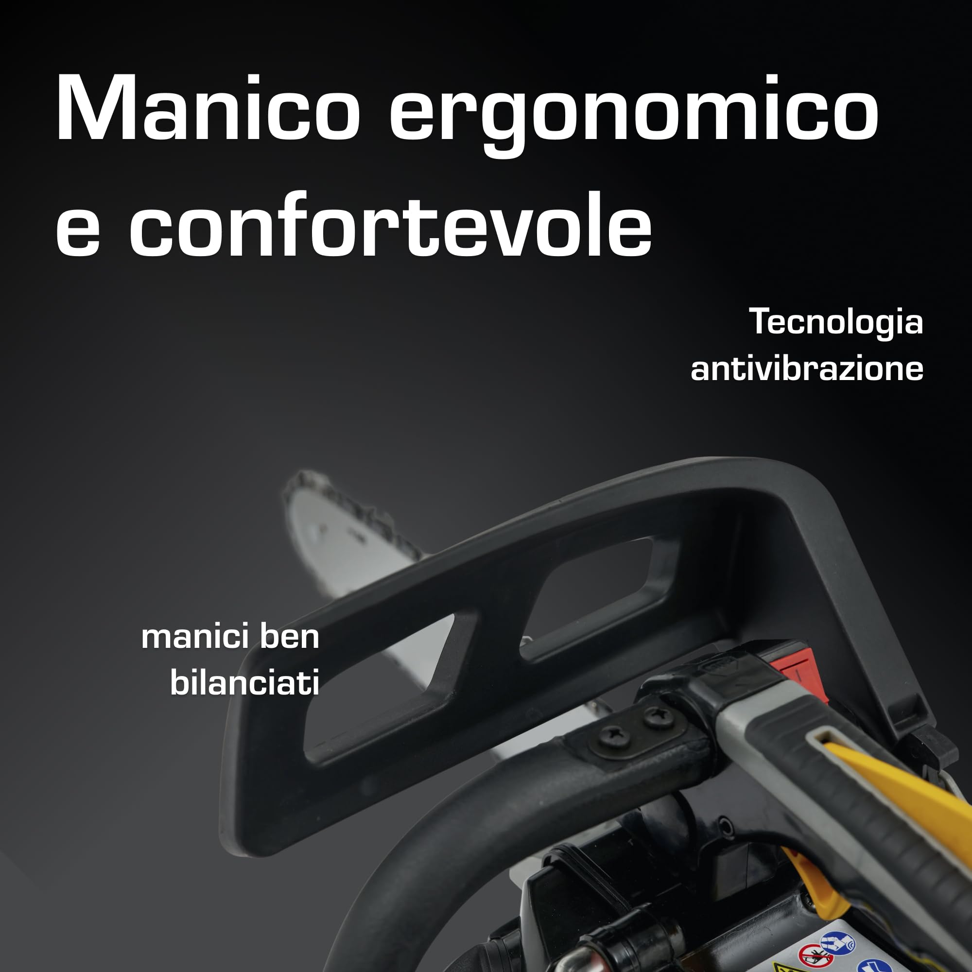Alpina APR 25 Motosega da potatura, 25,4 cc – Barra 25 cm, Pompa olio automatica regolabile – Per potatura di alberi e arbusti