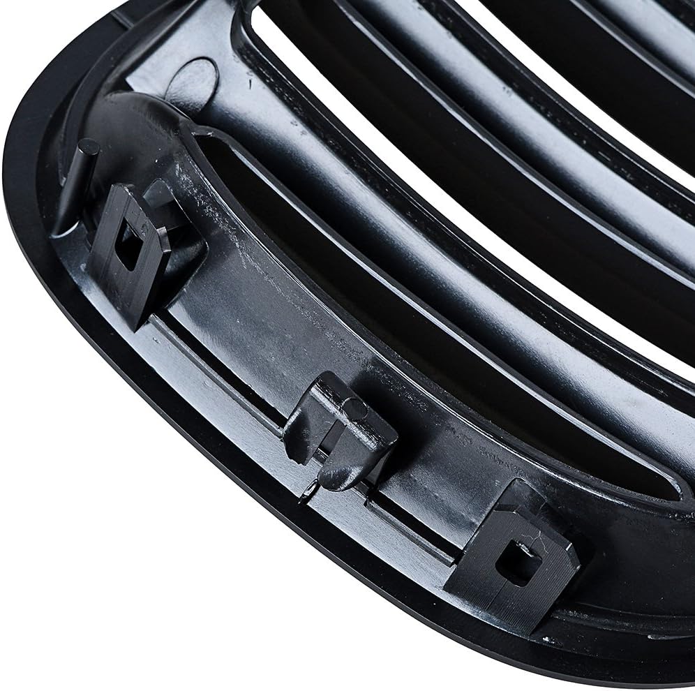 Left+Right Side Glossy Black M-Color Front Kidney Grilles Compatible with 2004 2005 2006 BMW E53 X5 4 Door SUV Sport Utility 3.0i 4.4i 4.8is LCI Facelift LM-A14-075-LEM-1-4PX