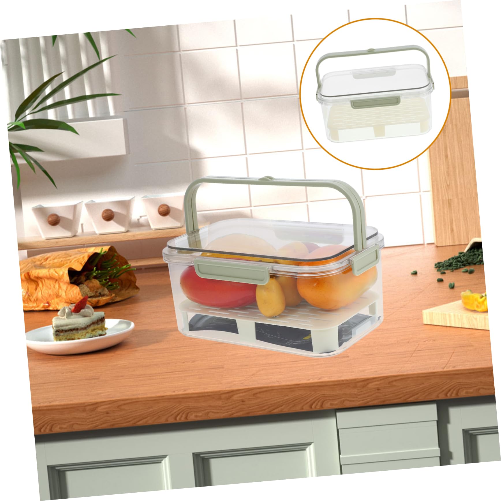 Amosfun 2st Schärfer Gefrierfach Snackbox Kühlschränke Kühlschrankboxen Kühlschrank Outdoor Lebensmittelbehälter Kühlschrank-organizer Für Obst Gemüsebehälter Obstbehälter Pp