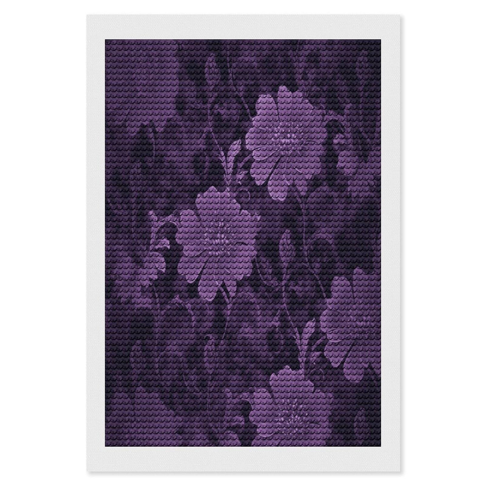 FekiLoot Purple Diamond Art Kits for Adults Diamond Painting Kits for Beginners DIY Diamond Art Kits Round Full Drill Diamond Dot Gem Painting for Home Wall Decor Gift 8"x12"