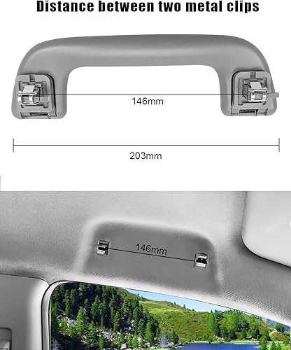 Miniatura 3 de TIKSCIENCE Tirador de techo automático sin gancho apto para Toyota Corolla 4Runner Rav4 Highlander Yaris Vios 2003-2021 riel de agarre delantero