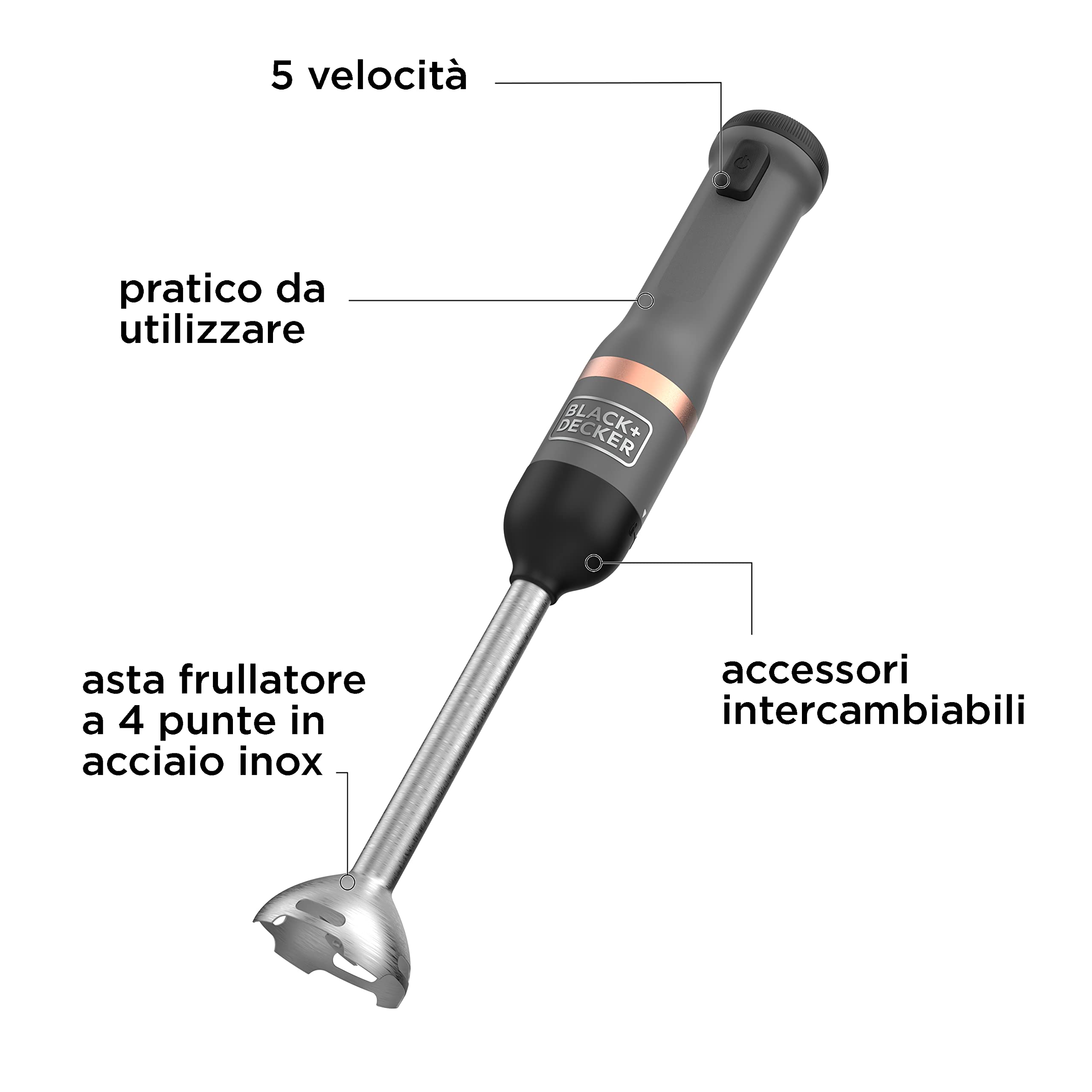 Coperchio Nero Per Frullatore A Immersione Black & Decker - Ricambio Originale Per Ciotola - Foto 8