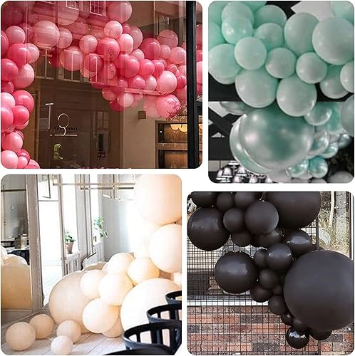 Miniatura 3 de Guirnalda de globos verde menta, 100 globos de látex de diferentes tamaños de 1812105 pulgadas, kit de arco de globos pastel para temas de safari en