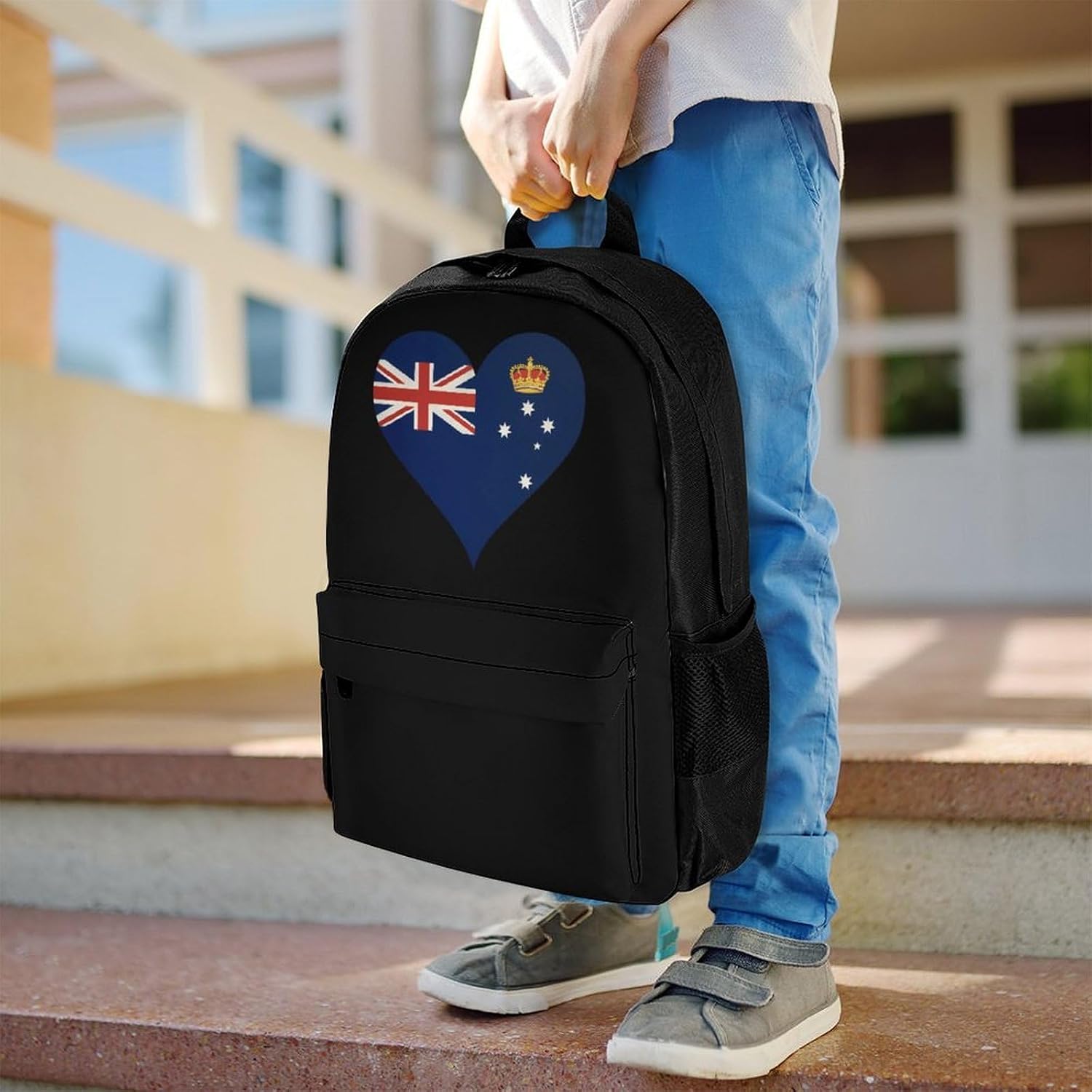 Australian State Flag Heart Backpack Lightweight Backpacks Work Bag