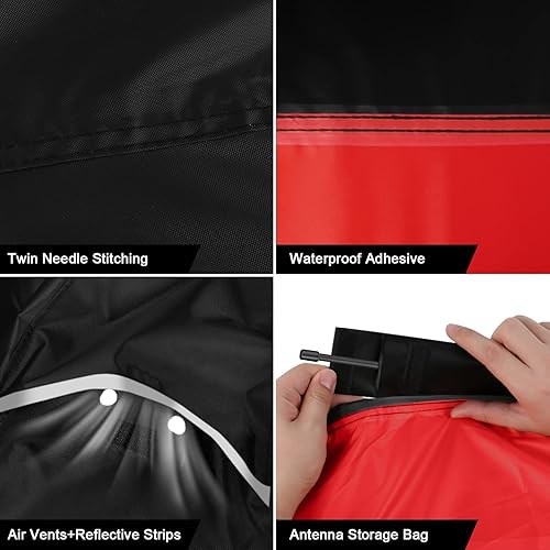 Miniatura 5 de Funda impermeable para motocicleta de repuesto para modelos Harley Davidson Cruiser, 420D Oxford Cloth Softail, Dyna, Iron 883, Fat Boy 114,