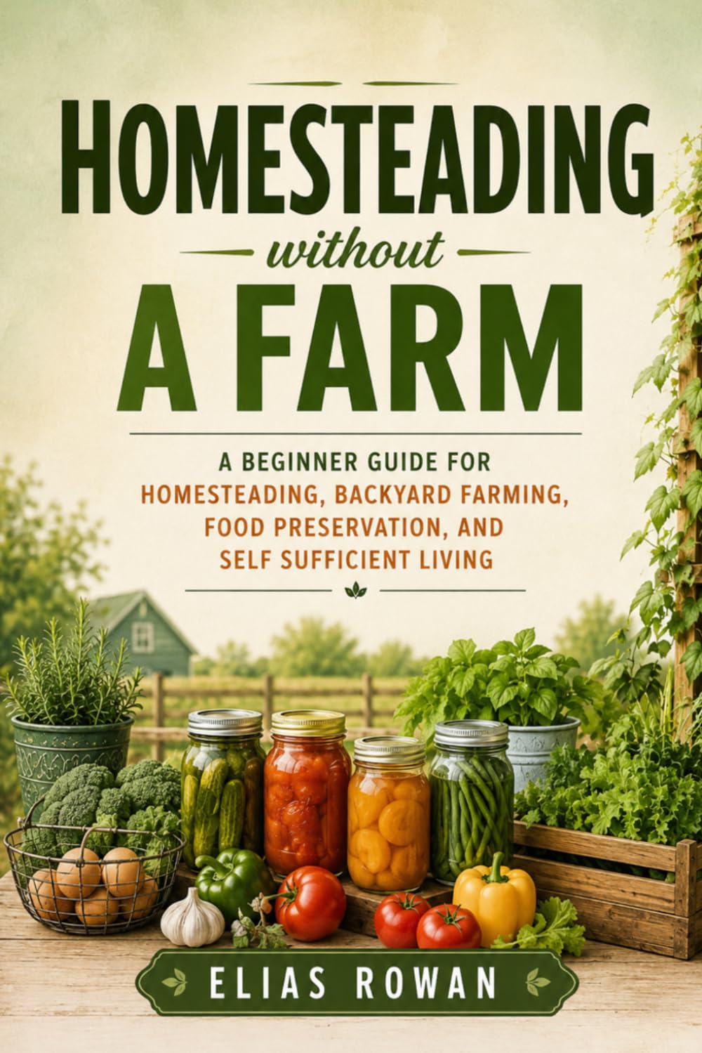 Homesteading Without a Farm: A Beginner Guide for Homesteading, Backyard Farming, Food Preservation, and Self Sufficient Living