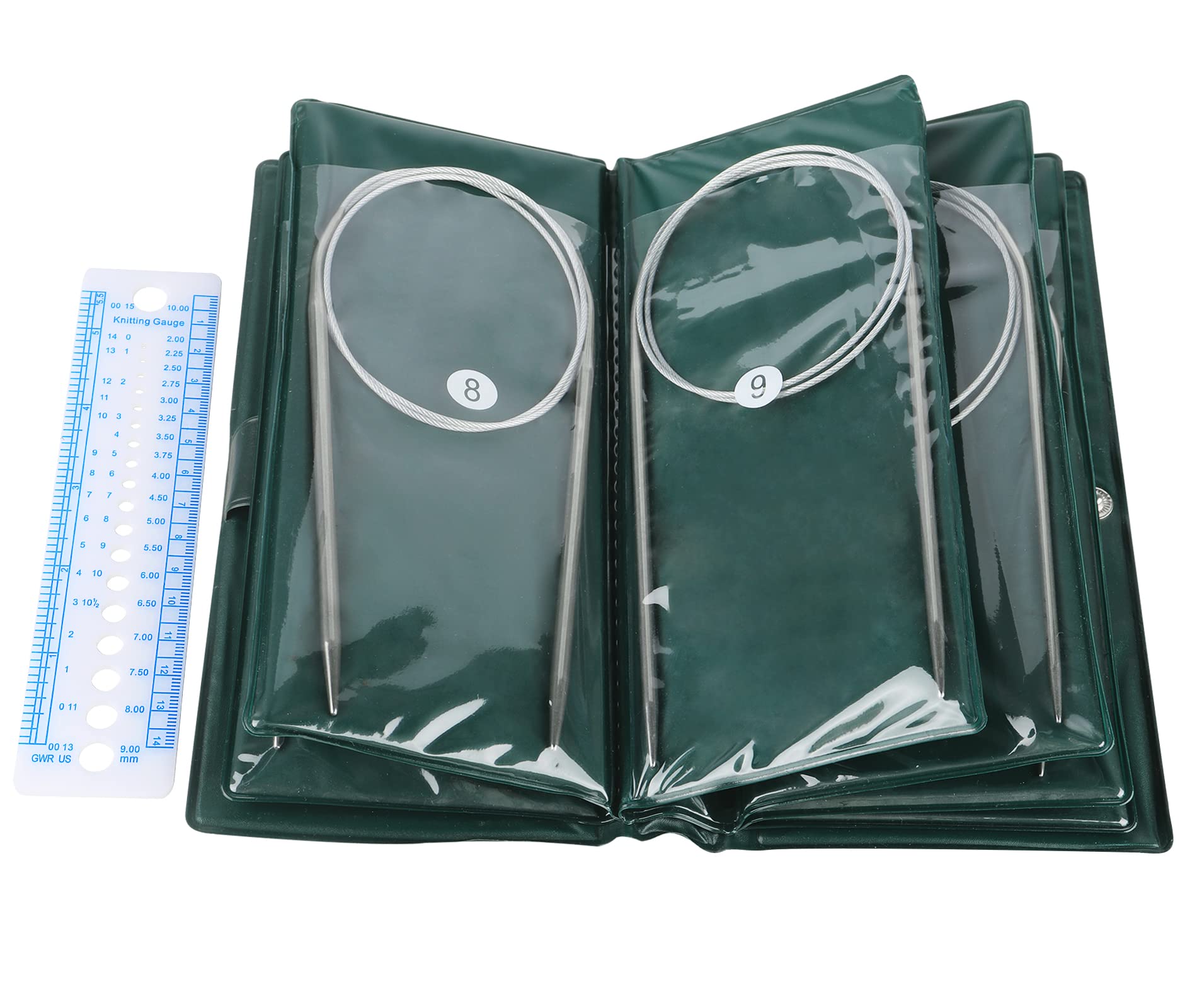 Aeelike Set Ferri Da Maglia Circolari In Alluminio 80 Cm – 6 Misure (2.5mm - 7.5mm) Con Segnapunti