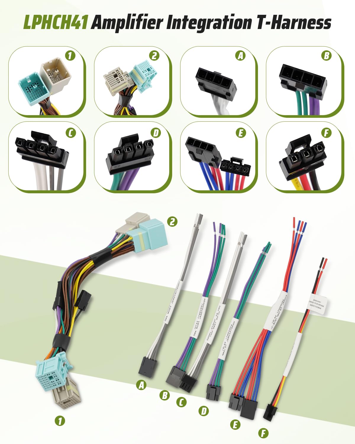 LPHGM71 Audio Wiring Harness Fit for Chevrolet Blazer Traverse/GMC Acadia 2020-2021, Fit for Chevrolet Camaro Colorado Cruze Equinox Silverado Sonic Spark/GMC Canyon Sierra Terrain 2019-2021