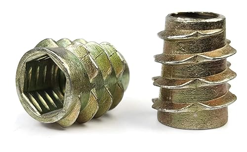 Insertos roscados - Cabeza empotrada - Unidad hexagonal - Aleación de zinc 14"-20 x 0.787" Cantidad 100