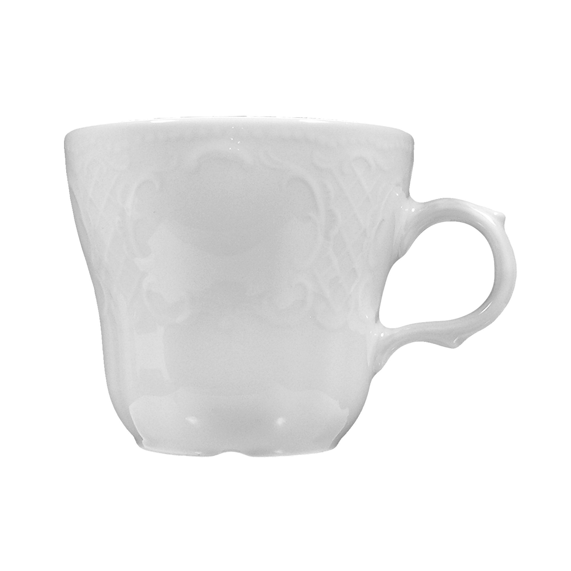 Seltmann Rondo/Liane Porzellan Kaffeetasse Weiß, 0,21 Liter – Spülmaschinen- & Mikrowellengeeignet, Durchmesser 10,2 Cm