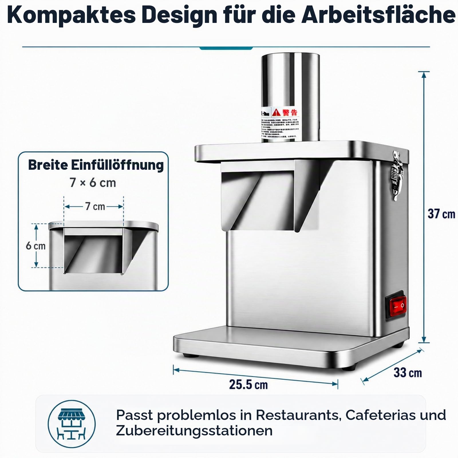 Commercial gemüseschneider elektrisch,4-in-1 würfelschneider für gemüse,200 kg/h würfelschneider elektrisch,Geeignet zum gewerblichen Würfeln,Hacken,Hacken und Abstreifen