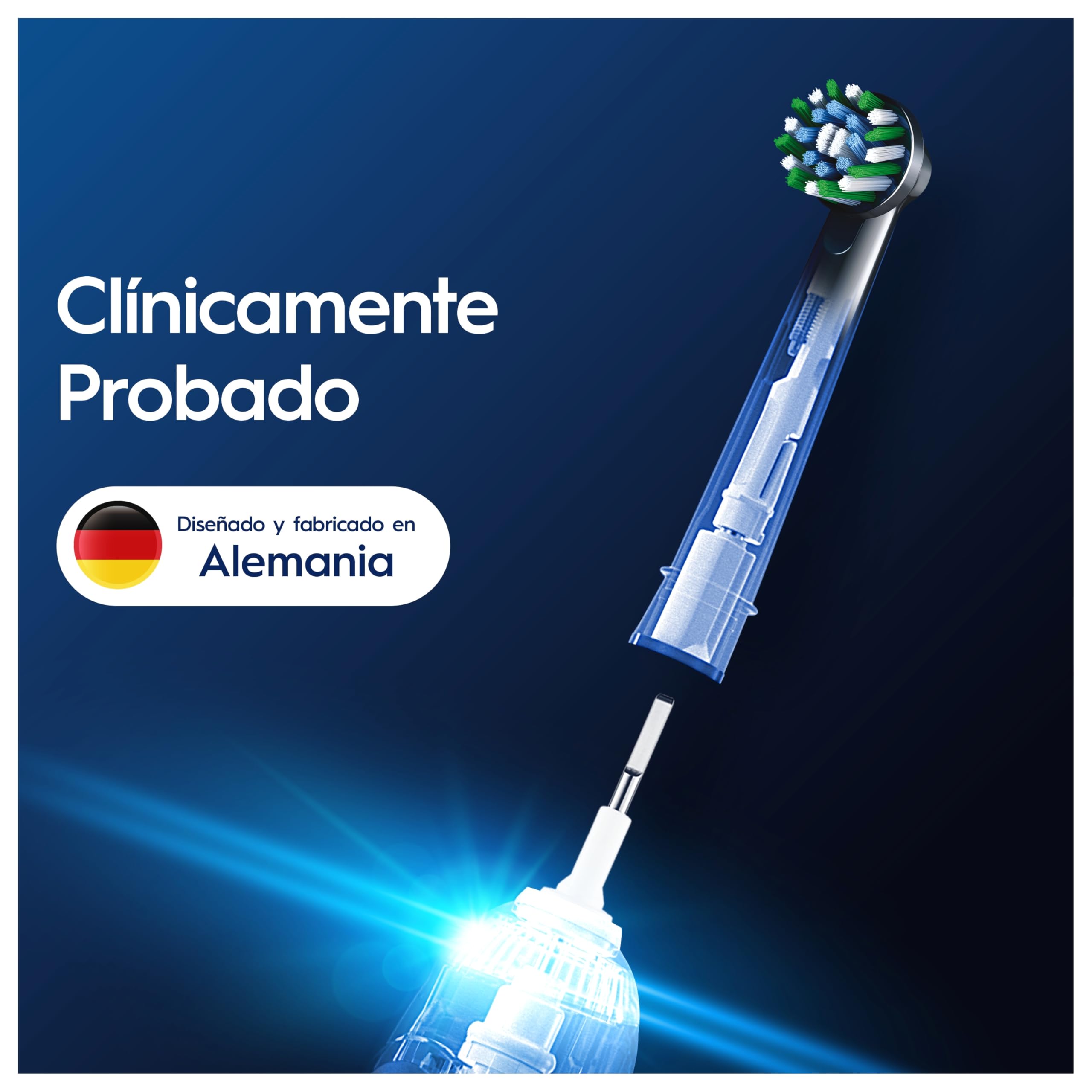 Oral-B Pro CrossAction Cabezales de Recambio Originales, Negro, 12 Unidades, para Cepillo Eléctrico con Indicador de Uso