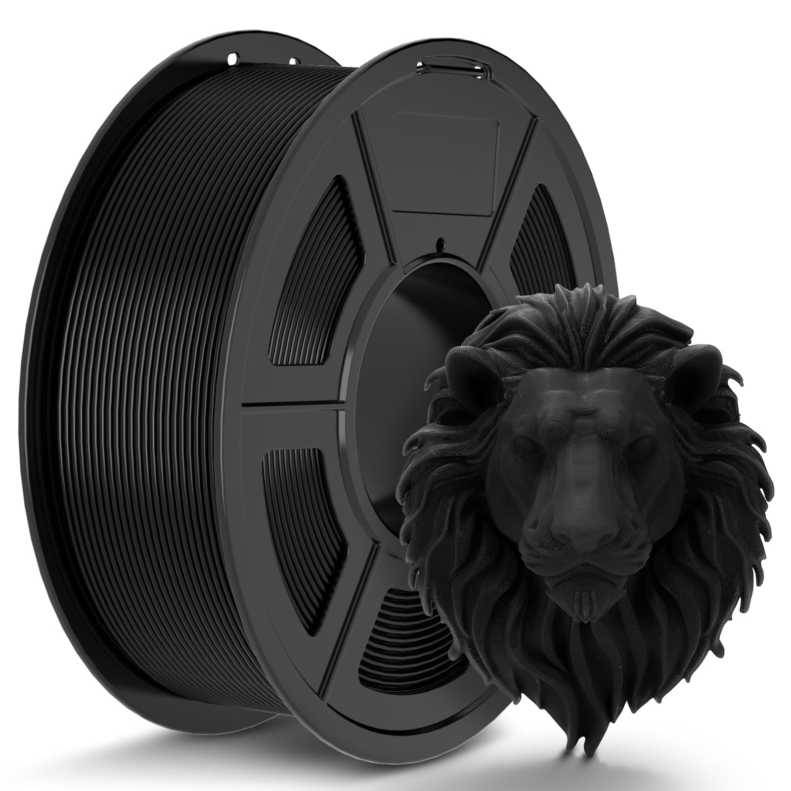 TECBEARS PLA Filaments 1.75mm Schwarz, 1kg 3D Drucker Filament PLA, Filament 3d Druckmaterialien, Vakuumverpackung，Maßgenauigkeit +/- 0,02 mm, 1kg Spule (2,2lbs) PLA Filament für Intelligentes Drucken