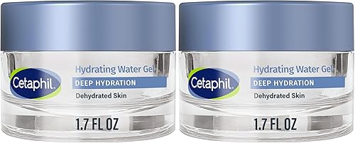 Cetaphil Deep Hydration Skin Restoring Water Gel with Hyaluronic and Polyglutamic Acid, Face Moisturizer, 72 Hour Hydration, For Dry, Dehydrated Sensitive Skin, Fragrance Free, 1.7 oz (Pack of 2)