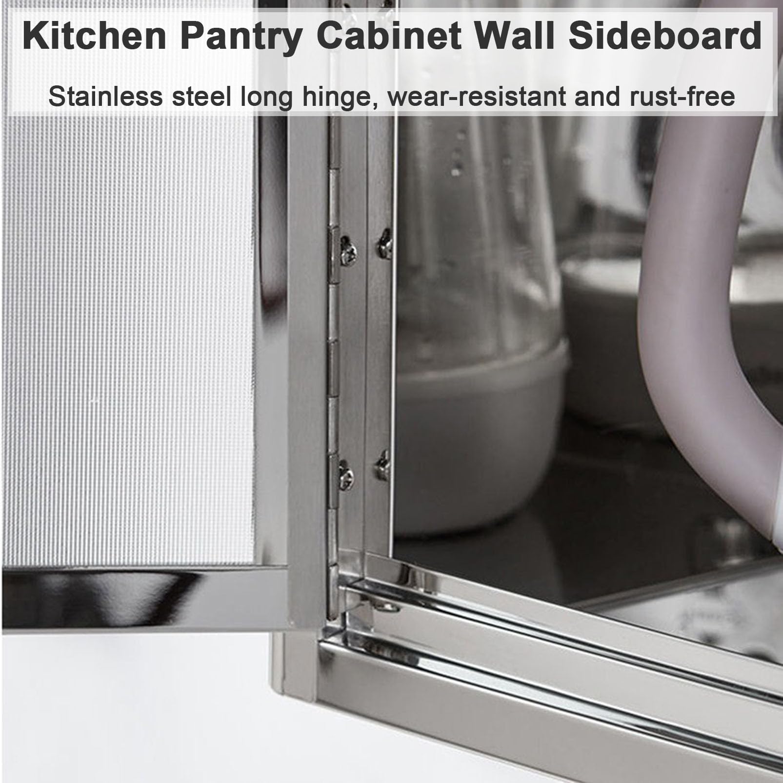Armoire Murale en Acier Inoxydable, Organisateur Peu encombrant pour Placard de Cuisine avec étagères réglables, Armoire à Pharmacie de Salle de Bain avec Portes vitrées
