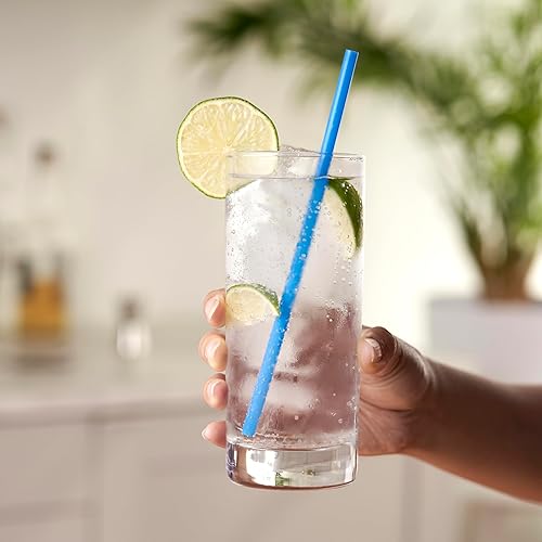 Miniatura 5 de True, Pajitas largas para cócteles, batidos, café helado, suministros desechables para fiestas, colores surtidos, juego de 100