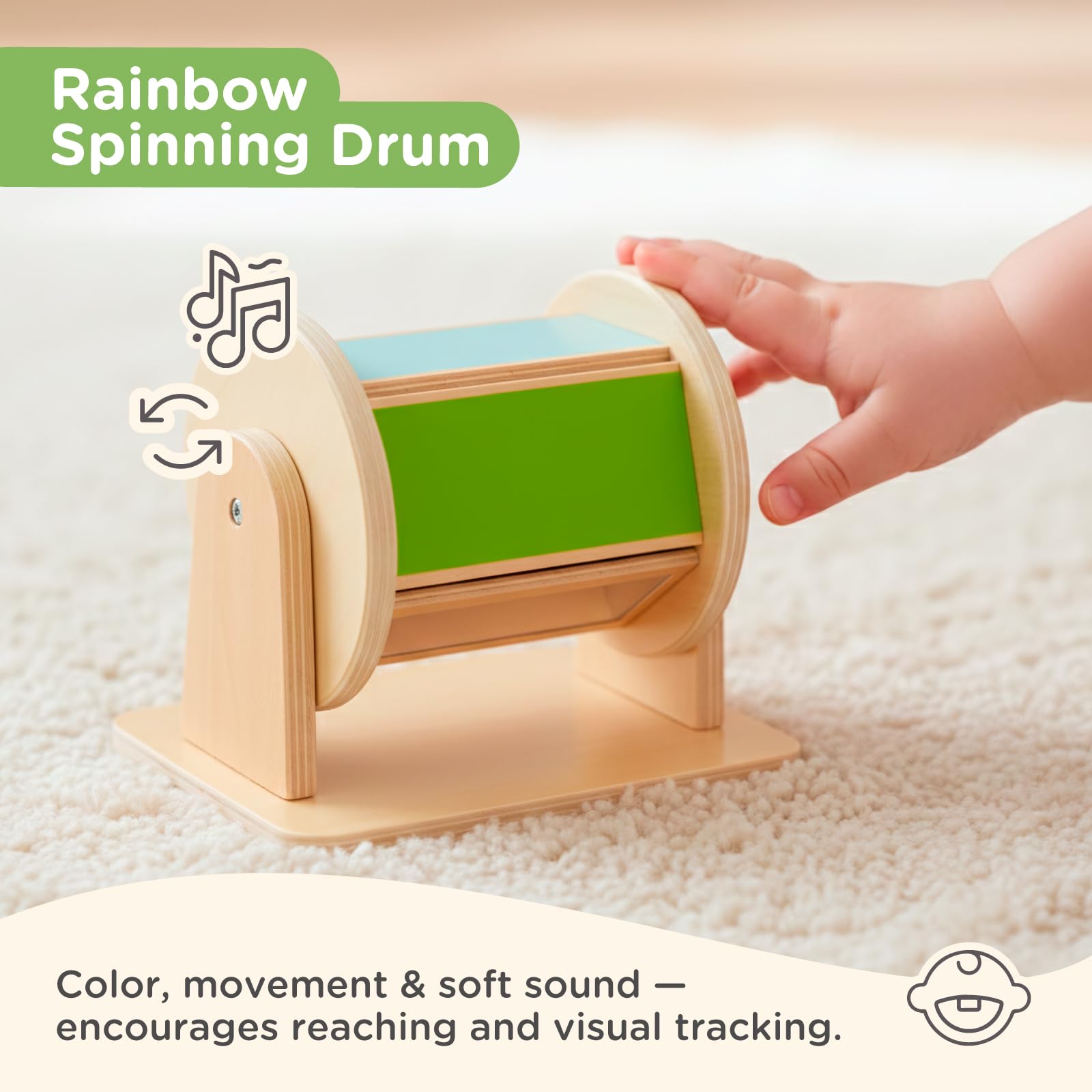 Nene Toys Montessori 0–6 Mies. – 7-w-1 Sensoryczny Zestaw dla Niemowląt z Książeczką Kontrastową, Bębenkiem, Chusteczkami, Piłkami, Gryzakiem i Grzechotką – Prezent dla Noworodka