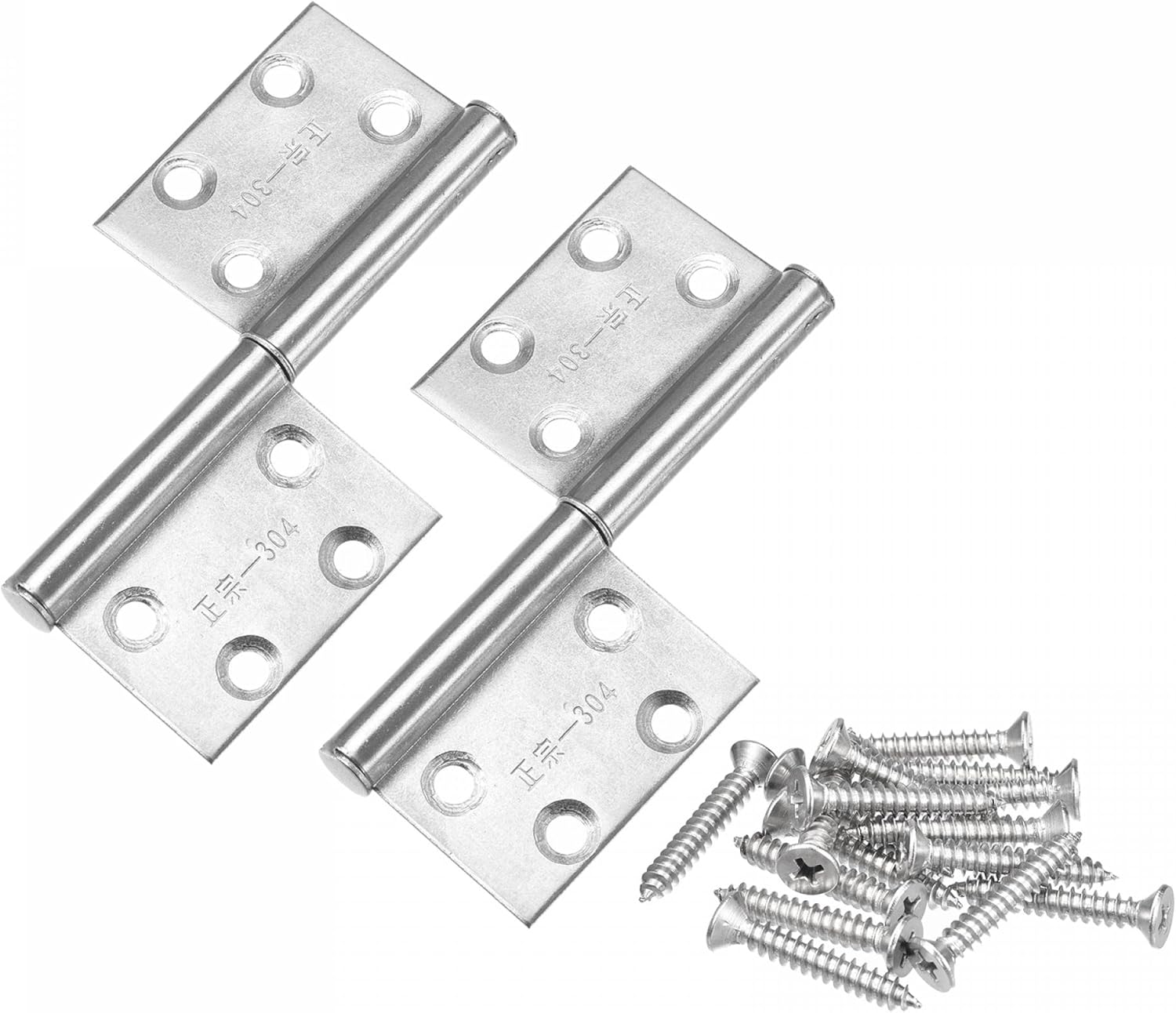 uxcell Lift Off Hinges, 4" 304 Stainless Steel Right Detachable Flag
