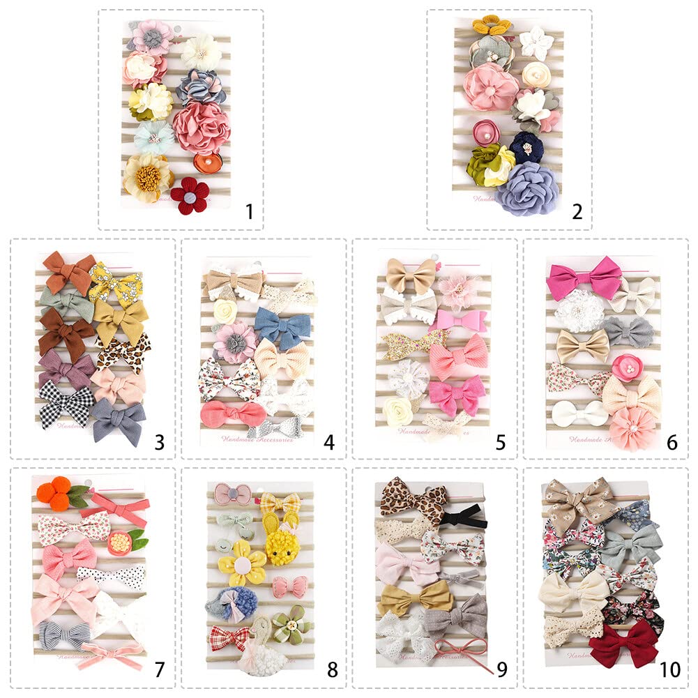 Elastic Bow Headbands for Baby Girls Asudaro 10 Pcs Chic Baby Girl Bow Elastic Hairbands Handmade Nylon Bows Headbands Hair Accessories For Newborns Infants Toddlers And Kids Bows Headbands - Image 3