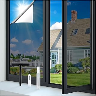 rabbitgoo One Way Window Privacy Film Tint with 3 Tools for Home, Sun Heat