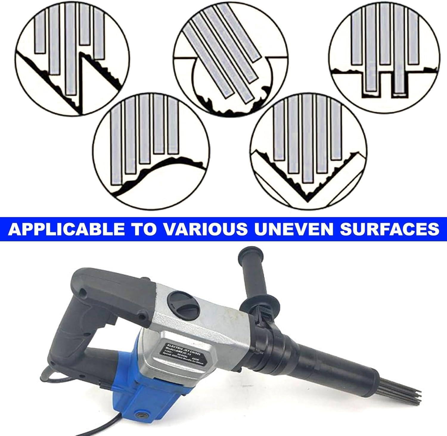 Strumento per la rimozione della ruggine, scrostatore Elettrico ad Aghi, scrostatore Elettrico Portatile Industriale ad Aghi per la rimozione di ruggine, Scorie di Saldatura 110v