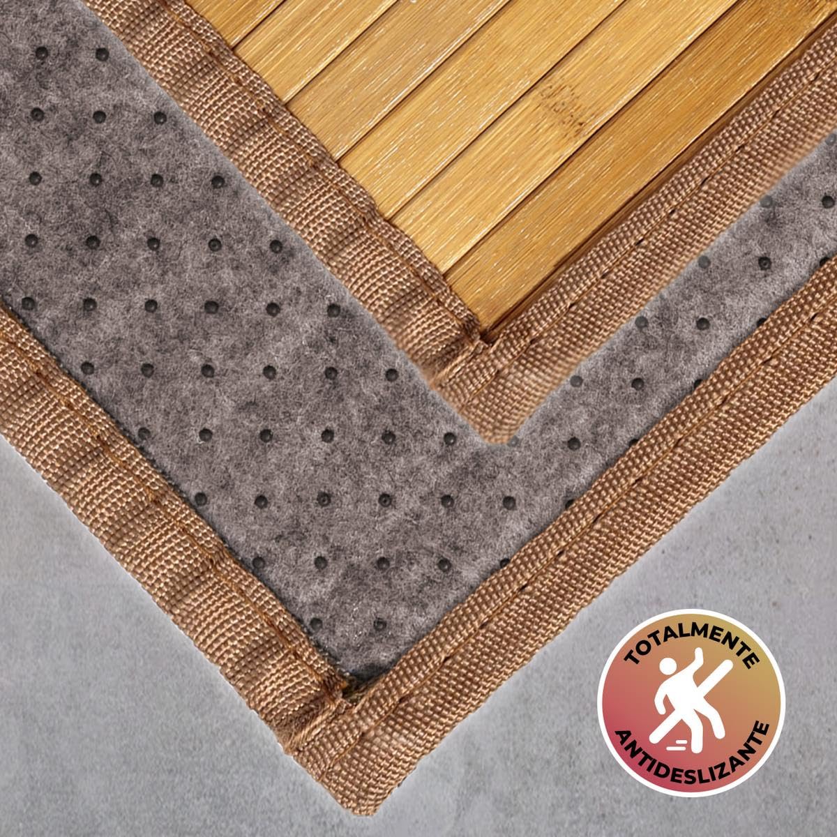LOLAhome - Alfombra para Salón de Bambú Natural Antideslizante de 200x300 cm Marrón Claro, Resistente a la Humedad y Manchas. Ideal para Cocina, Dormitorio, Comedor y Salón