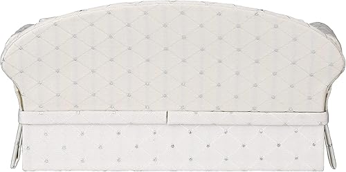 Miniatura 3 de Sofá de casa de muñecas, muebles tapizados en miniatura para sala de estar, sofá biplaza, accesorios para muñecas de 6 pulgadas, escala 112