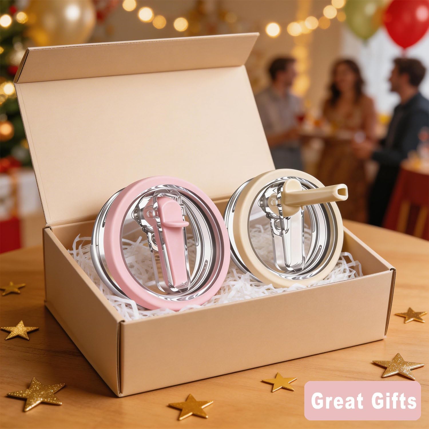 2 Pack Flip Straw Lid Replacement for Stanley 30 oz Cup Accessories, Leakproof Detachable Lids for 30 ounce Stanley Quencher H2.0 & ProTour Tumbler (Black, Black) - Image 8