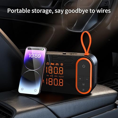 Miniatura 3 de Tire Inflator - 130PSI Digital Screen Pump  Portable Air Pump with Pressure Gauge - for Car Bike Motorcycle Daily Commute