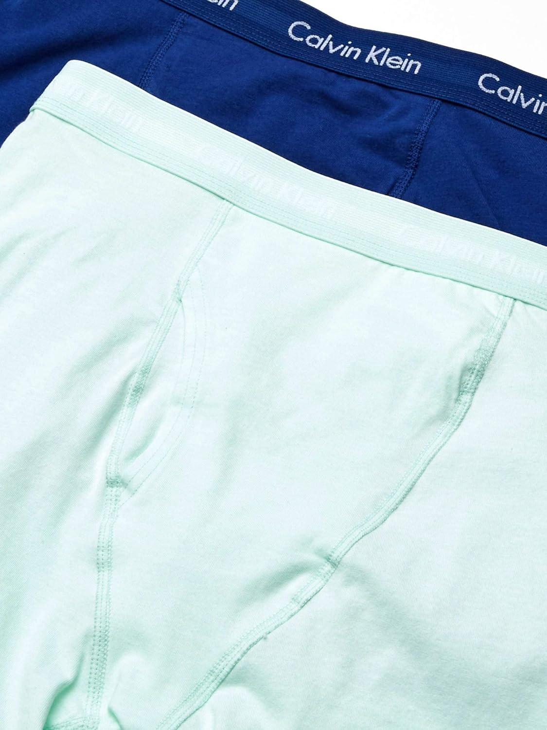 Calvin Klein Men's Cotton Stretch Multi-Pack Boxer Briefs 3 Elysian Green/Elysian Green Stripe/Blue Depth X-Large