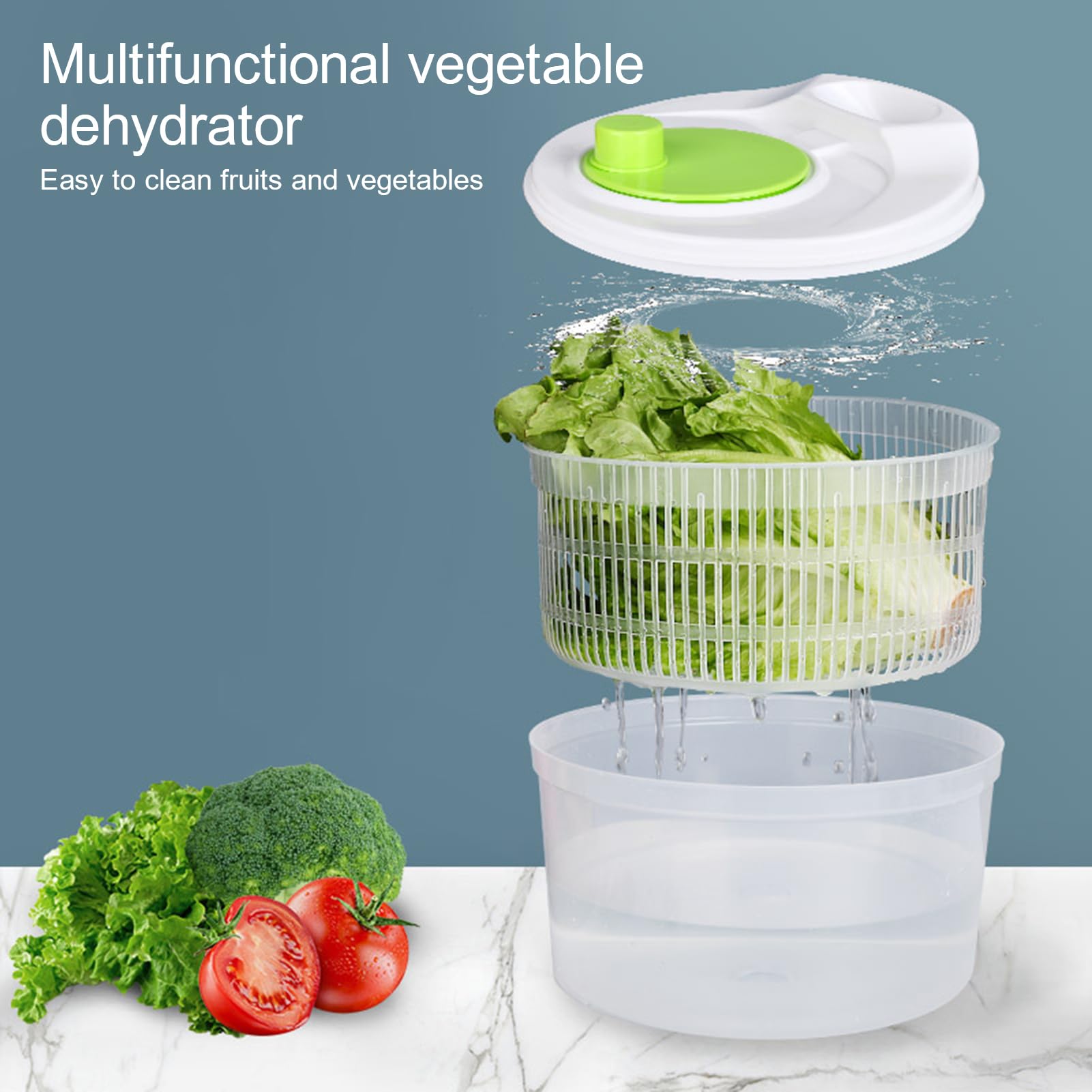 centrifuga per insalata, centrifuga per verdure | centrifuga per essiccatore di frutta, lavatrice per verdure, centrifuga multifunzionale per lavatrice di frutta per cucina