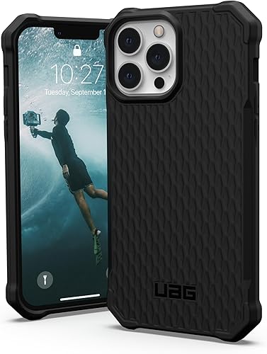 URBAN ARMOR GEAR UAG - Funda protectora antimicrobiana diseñada para iPhone 13 Pro Max de 6.7 pulgadas, color negro, resistente, resistente a los